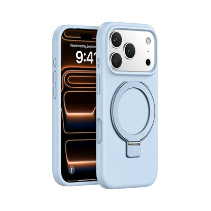 Magnetic Liquid Silicone Stand Case for iPhone 17 16 15 14 13 12 Pro Max Plus