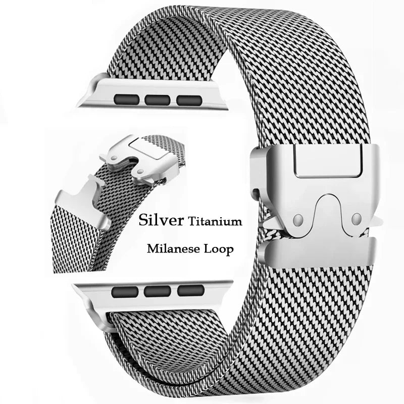 Milanese Loop Titanium Strap for Apple Watch Ultra 2 and Series 11–4, SE (49–40mm)