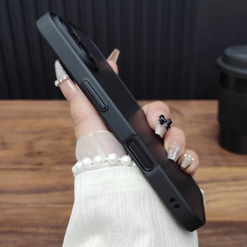 Transparent Matte Bumper Phone Case for iPhone 16–7 Series, Pro Max & SE Models