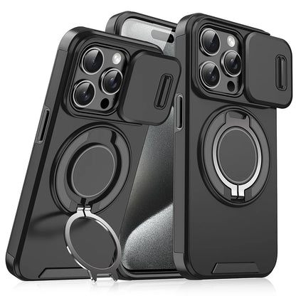 360° Rotating Ring Stand Car Case for iPhone 15 13 12 11 Pro Max Plus