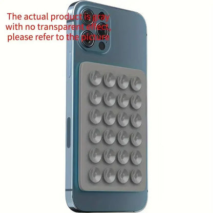 Silicone Suction Cup Phone Holder Mat Anti-Slip Wall Stand Square Back Mount