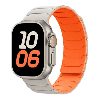 Magnetic Silicone Strap for Apple Watch Ultra 2, Series 10/9/8/7 (49mm-38mm)