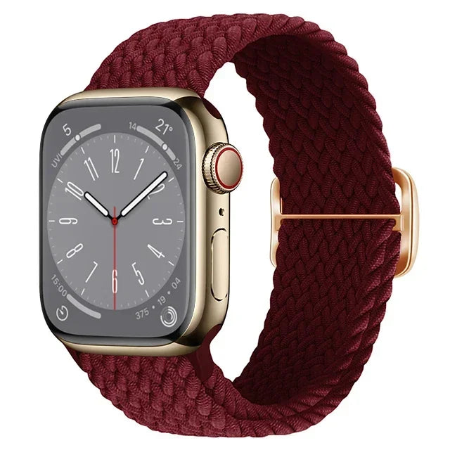 Elastic Braided Strap for Apple Watch Ultra 49mm and Series 9–SE, 45–38mm