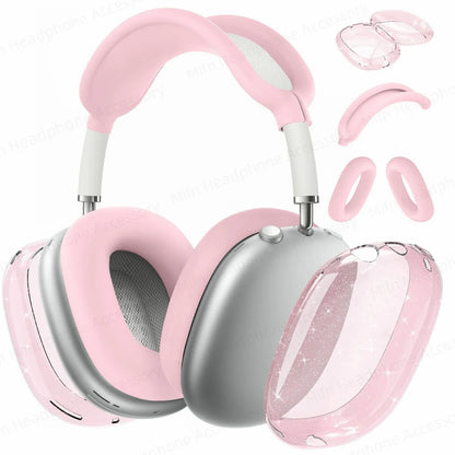 3D Transparent Glitter Case for AirPods Max – Shock & Dust Protection