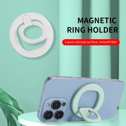 Magnetic Finger Ring Holder Stand for iPhone 12–16 Pro/Plus & Xiaomi