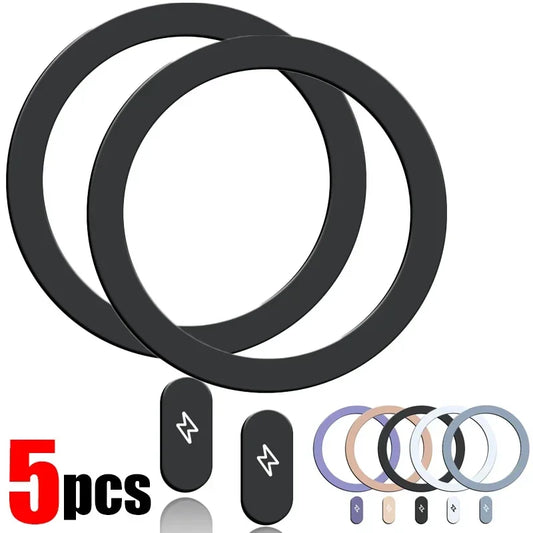 1–5pcs Metal Plate Ring for MagSafe Charger & Car Mount – iPhone 13–15
