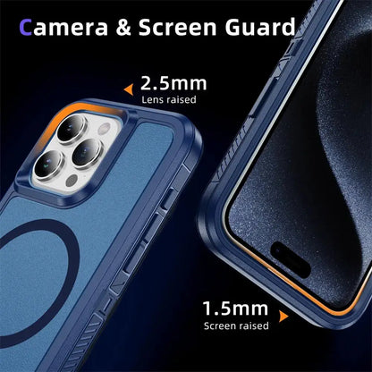 MagSafe Rugged Armor Case for iPhone 15 14 13 12 11 Pro Max Shockproof Cover