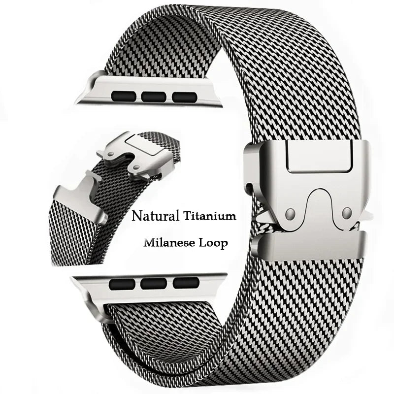 Milanese Loop Titanium Strap for Apple Watch Ultra 2 and Series 11–4, SE (49–40mm)