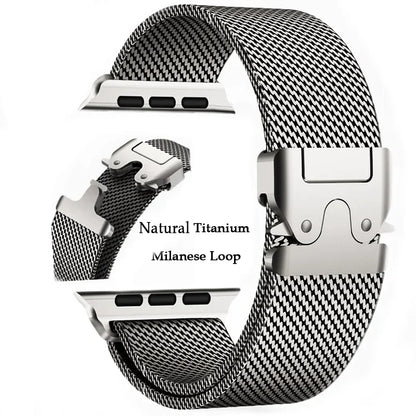 Milanese Loop Titanium Strap for Apple Watch Ultra 2 and Series 11–4, SE (49–40mm)