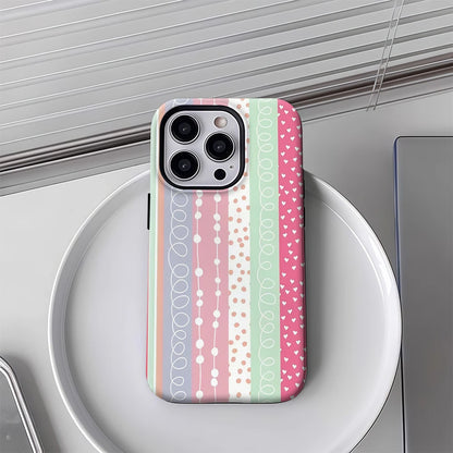 Pastel Striped Patterns Case for iPhone 17 16 15 14 13 12 11 Pro Max Plus