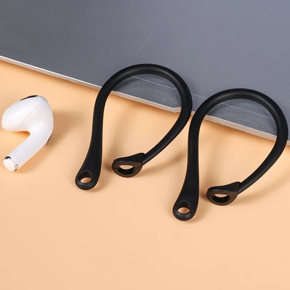 Silicone Anti-Lost Ear Hooks for AirPods Pro & 3, Bluetooth Earphone Holder, Sports Use