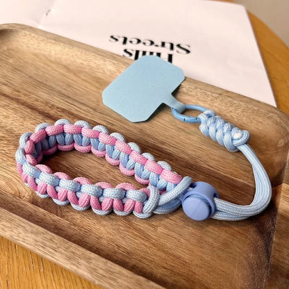 Handwoven Adjustable Phone Lanyard Strap – Anti-Drop Outdoor Wrist Rope