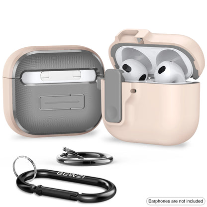 Protective Case for AirPods 4 with Pushbutton Switch and Magnetic Pop-Open Lid
