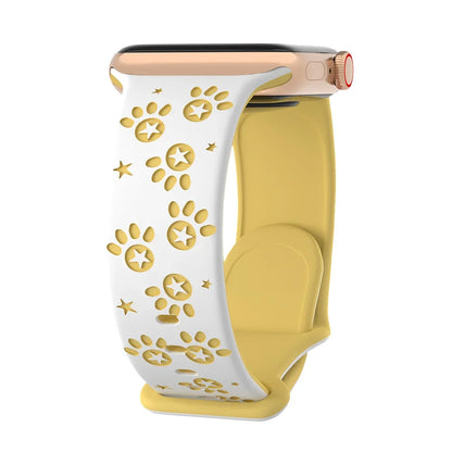 Paw Carving Silicone Strap for Apple Watch Ultra & Series 10–5 SE Band