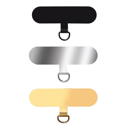3PCS Stainless Steel Phone Lanyard Patch Tabs Ultra-thin Tether Connector Set