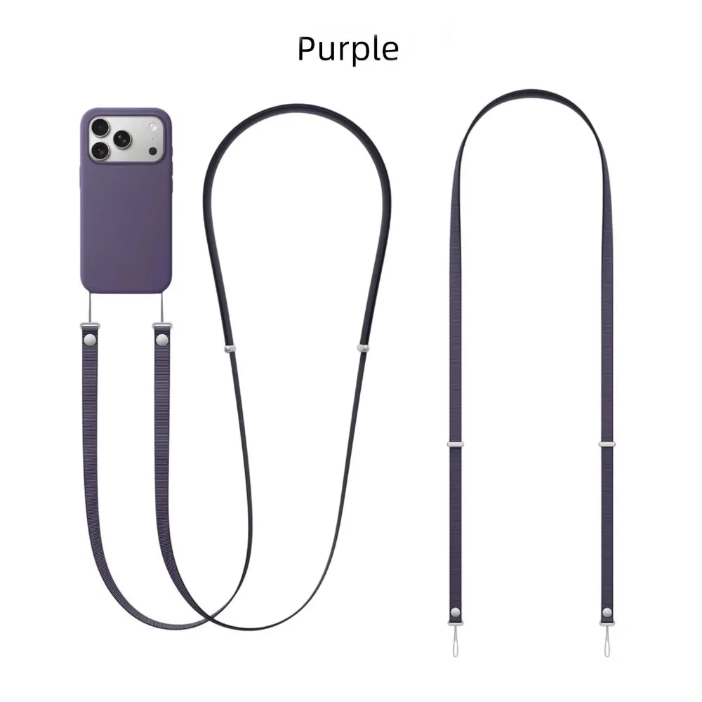 Magnetic Crossbody Lanyard Case for iPhone 17 Pro Max Adjustable Neck Strap