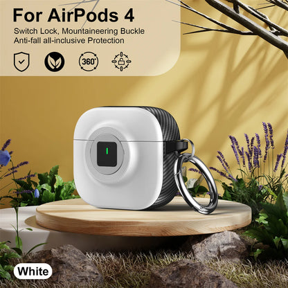 New 2024 AirPods 4th Gen Case with Lock Protective Cover Shockproof Shell for Apple