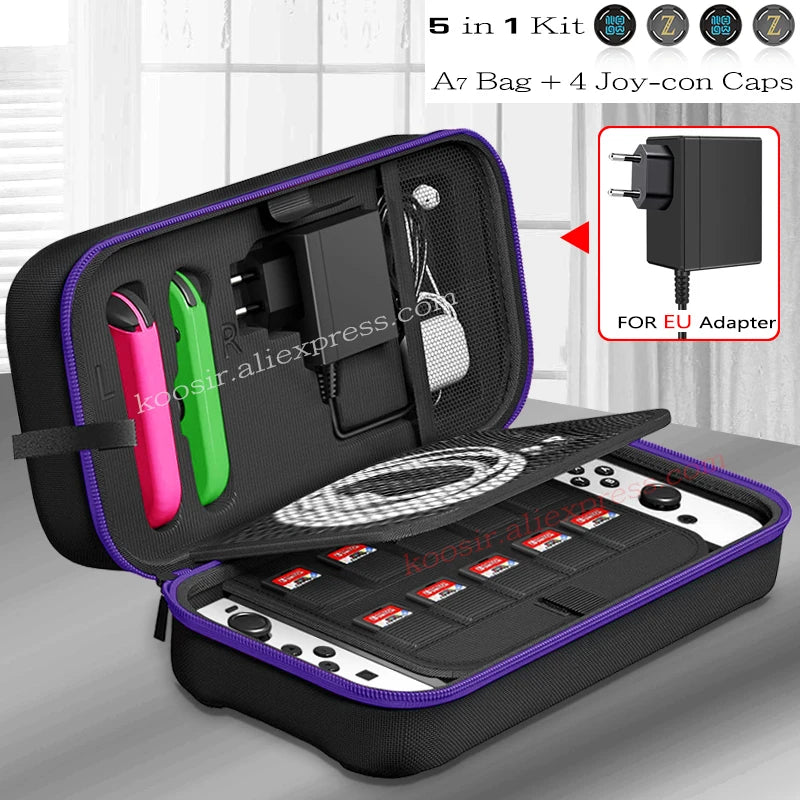 Large Travel Carrying Bag for Nintendo Switch OLED Anti-Scratch Storage Case