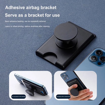 Magnetic Card Holder with Grip & Stand for MagSafe iPhone 14 15 Wallet Case