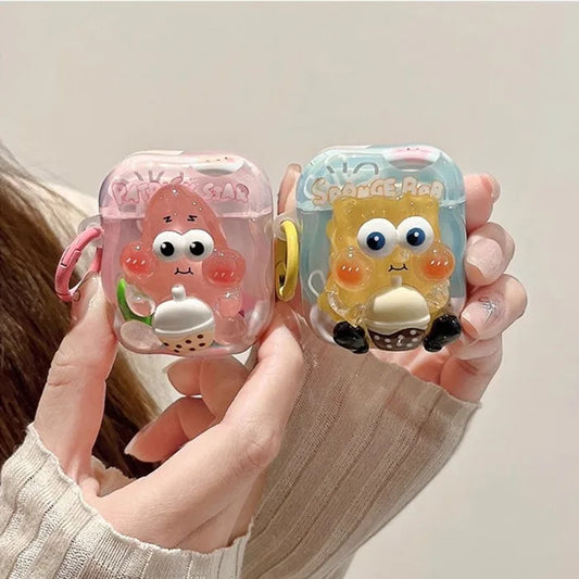 Cute Cartoon Candy Color Case for AirPods 4/3/2/1 & Pro/Pro2 with Hook