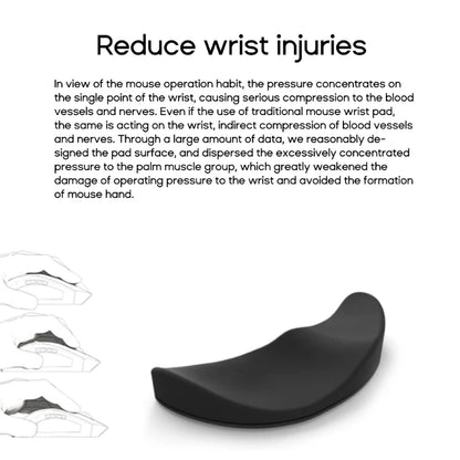 Silicone Mouse Wrist Rest Pad – Soft Ergonomic Support for Office & Gaming