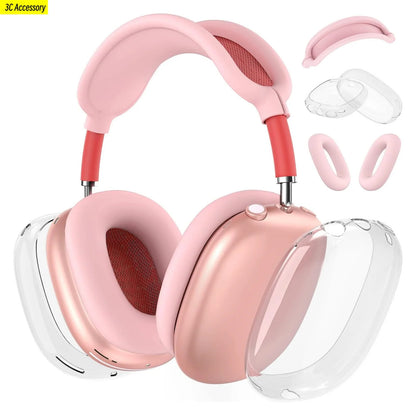 2024 3-in-1 Silicone Case for AirPods Max – Soft Ear Cup Scratch Cover