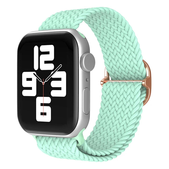 Elastic Braided Strap for Apple Watch Ultra 49mm and Series 9–SE, 45–38mm