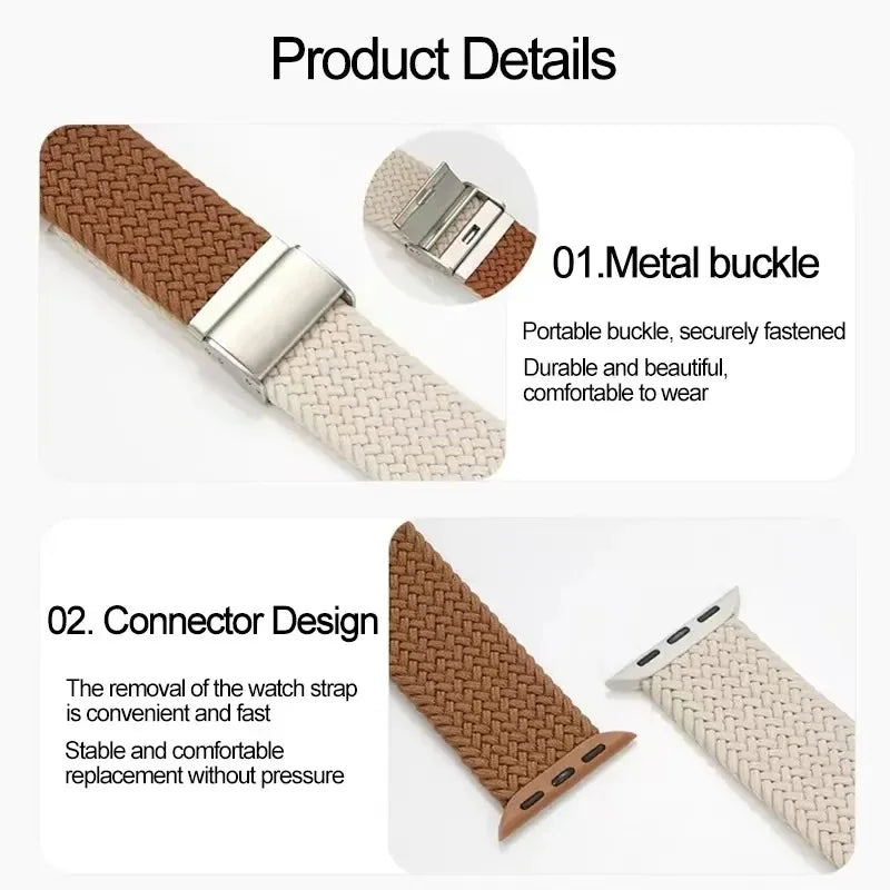 Braided Strap for Apple Watch Ultra 49mm Series 11 10 9 8 7 6 5 SE Band