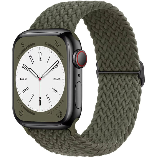 Braided Elastic Strap for Apple Watch Ultra 2 49mm Series 10 9 8 7 SE 6 5 4