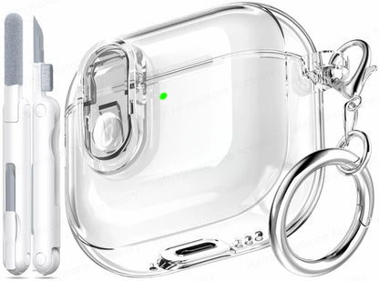 Electroplated Transparent Case for AirPods 4 – Shockproof Protective Cover