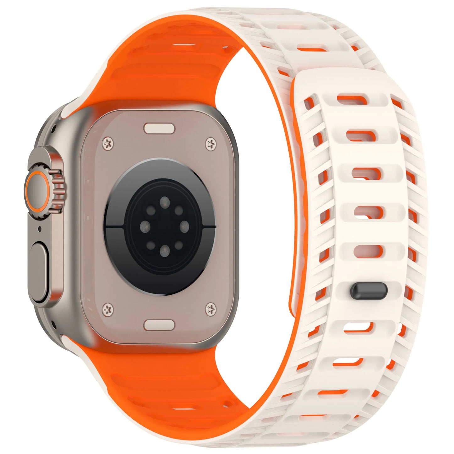 Magnetic Silicone Strap for Apple Watch Ultra 2 & Series 10–7 SE 42–49mm Band