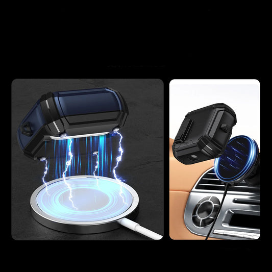 Secure Lock Clip Protection Case for Galaxy Buds 3 Pro & 3 with Phone Stand Compatible