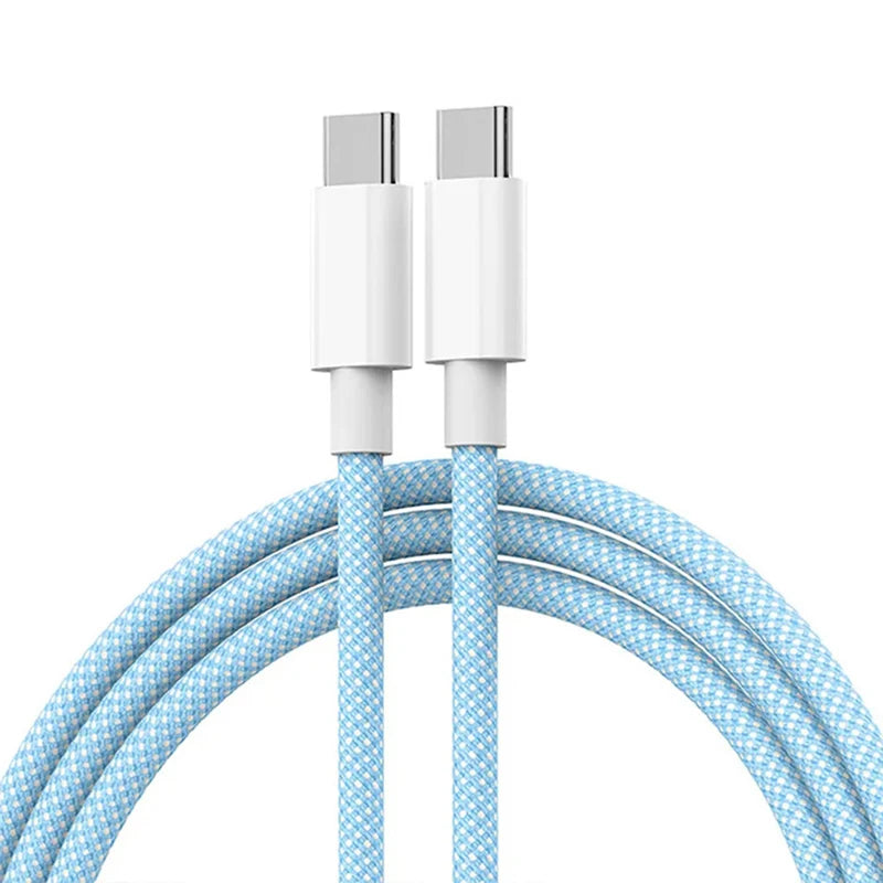 60W USB-C to USB-C Fast Charging Cable – PD Power & Data for iPhone & Android