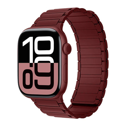 Magnetic Silicone Band for Apple Watch Ultra 3 2 Series 11 10 9 8 7 6 SE