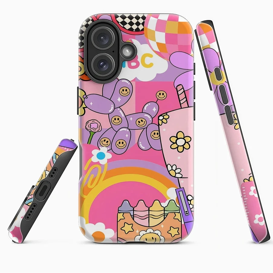 Retro Groovy Pattern Case for iPhone 17 16 15 14 13 12 11 Pro Max Plus