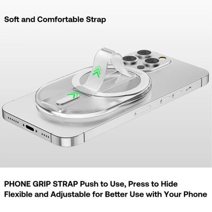 MagSafe Magnetic Phone Grip Strap & Stand for iPhone 15/14/13/12 Series