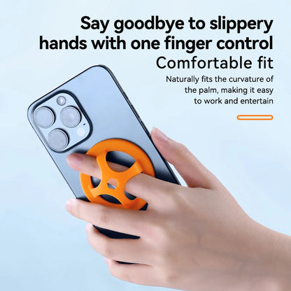 Magnetic Silicone Ring Holder for iPhone 13–15 Pro Max – Stand & Grip