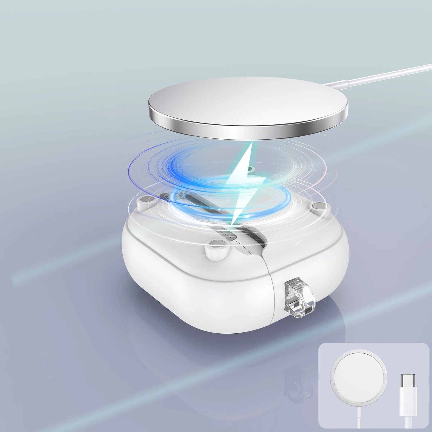 Secure Lock Clip Protection Case for AirPods 4 & AirPods Pro 2 with Magnetic Wireless Cover