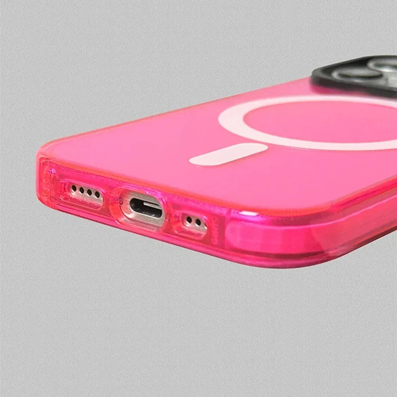 Transparent Neon MagSafe Case for iPhone 14 Pro Max/14 Pro