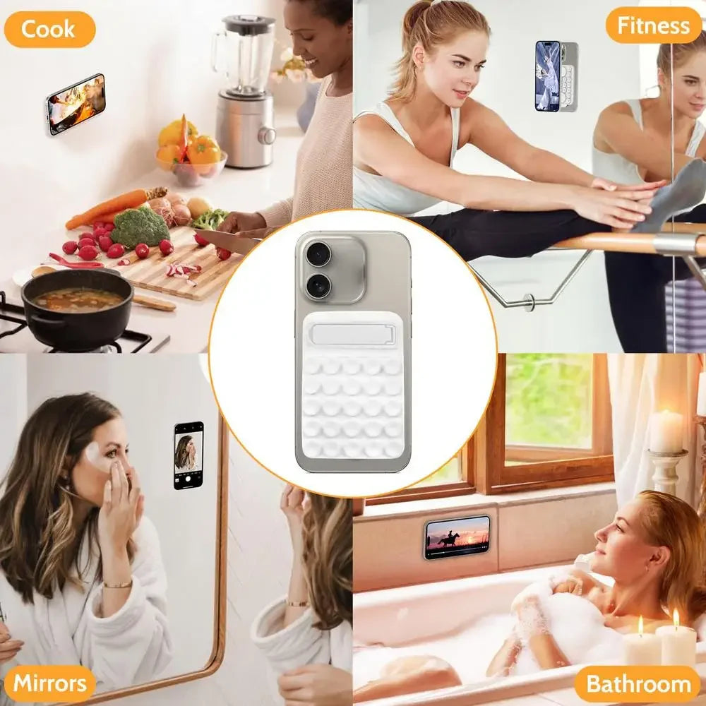 Silicone Suction Cup Phone Mount for MagSafe iPhone Strong Grip Hands-Free