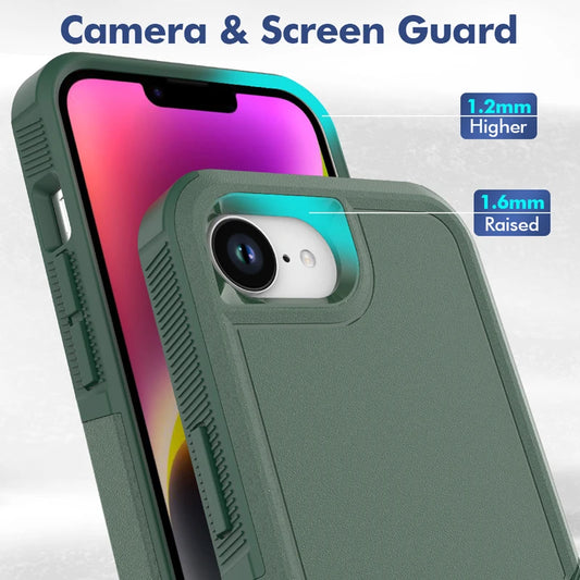 Shockproof Armor Case for iPhone 16e – 360° PC+TPU Protective Cover