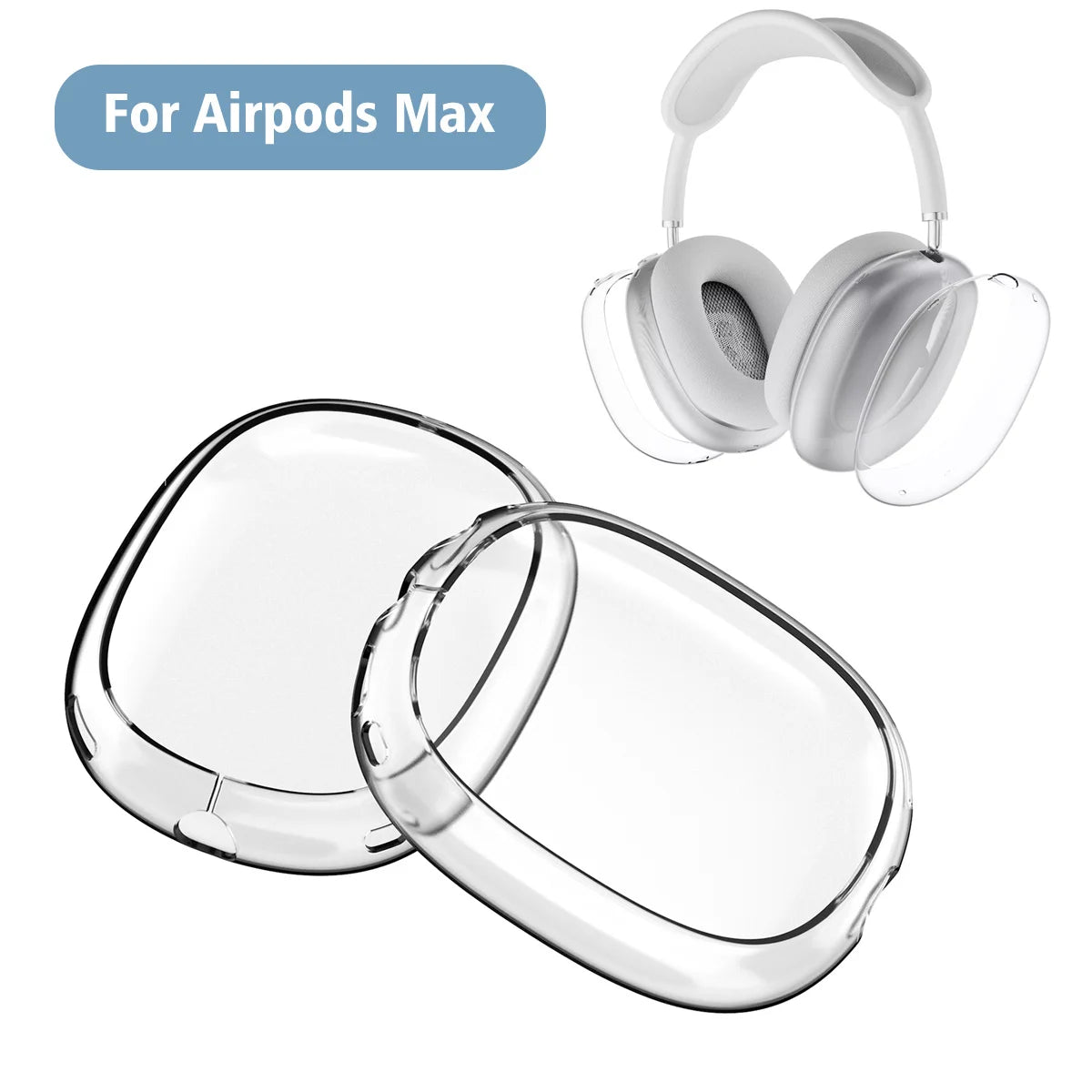 Transparent TPU Case for AirPods Max | Soft Anti-Scratch Protective Cover