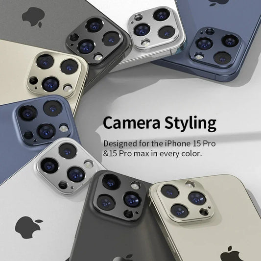 Aluminum Camera Lens Protector for iPhone 15 Pro Max 15 Plus 15 Pro Lens Cover