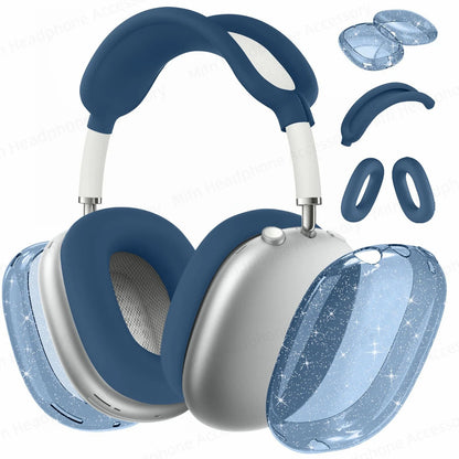 3D Transparent Glitter Case for AirPods Max – Shock & Dust Protection