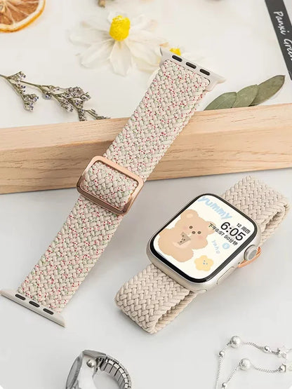 Braided Solo Loop for Apple Watch Ultra & Series 10–3 SE Elastic Band