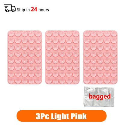 3Pcs Double-Sided Silicone Suction Cup Phone Stand for Hands-Free Selfies & Videos