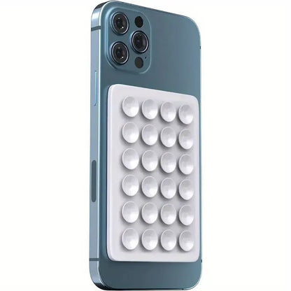 Silicone Suction Cup Phone Holder Mat Anti-Slip Wall Stand Square Back Mount