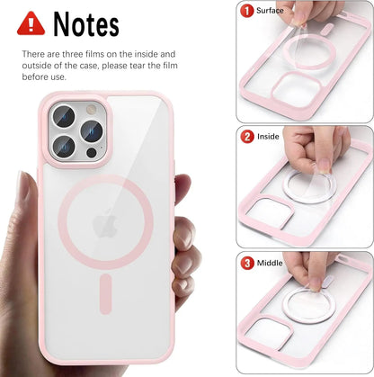 Anti-Yellowing MagSafe Case for iPhone 15 14 13 12 11 SE & More