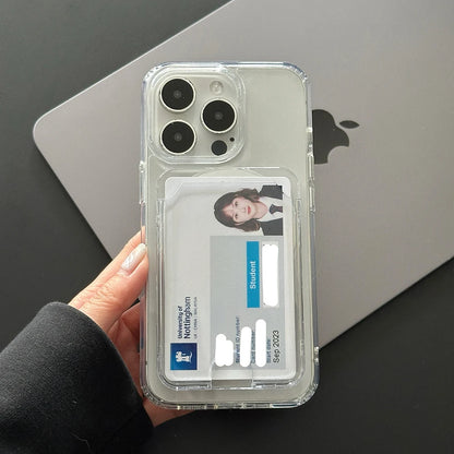 MagSafe Clear Acrylic Wallet Photo Card Holder for iPhone 17 Air 16 15 14 13 12 11