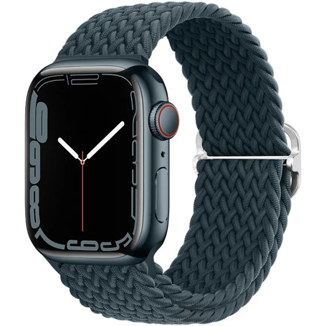 Elastic Braided Strap for Apple Watch Ultra 49mm and Series 9–SE, 45–38mm